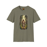Religious Shirt | Jesus Walking in the Woods Christian T Shirt | Faith Shirt