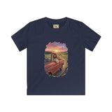 Kids Faith Shirt | Jesus Driving a Truck Christian Apparel Kids T Shirt | Joyful Jesus