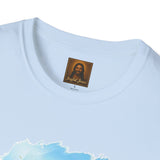 Jesus Mowing Lawn T-Shirt | Jesus with Lawn Mower, Religious Humorous Tee