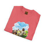Jesus Easter Egg Roll Shirt, Kids and Jesus Spring Art, Christian Family Tee