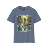 Christian Shirt | Jesus with Baby Otters Funny Christian T Shirt | Joyful Jesus