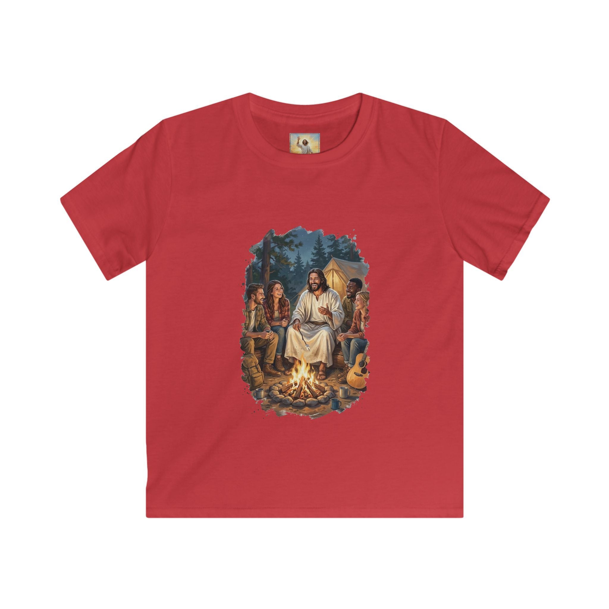 Kids Jesus Shirt | Camping with Jesus Christian Kids T Shirt | Faith Apparel