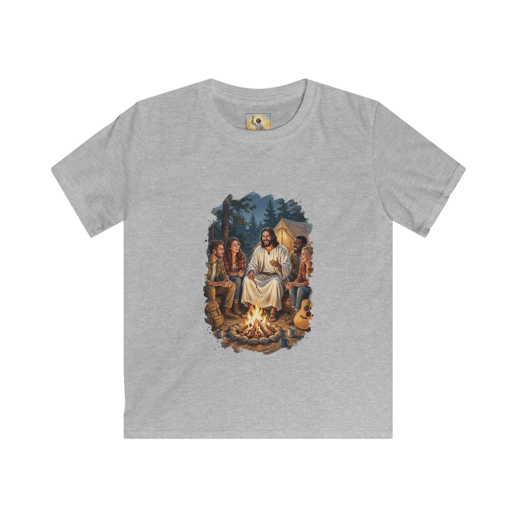Kids Jesus Shirt | Camping with Jesus Christian Kids T Shirt | Faith Apparel