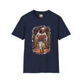 Jesus Santa Hat Shirt | Jesus Down the Chimney with Gifts Funny Christmas T Shirt | Joyful Jesus
