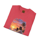 Religious Shirt | Jesus on the Beach at Sunset Christian T Shirt | Joyful Jesus