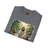 Christian Shirt | Jesus with Baby Otters Funny Christian T Shirt | Joyful Jesus