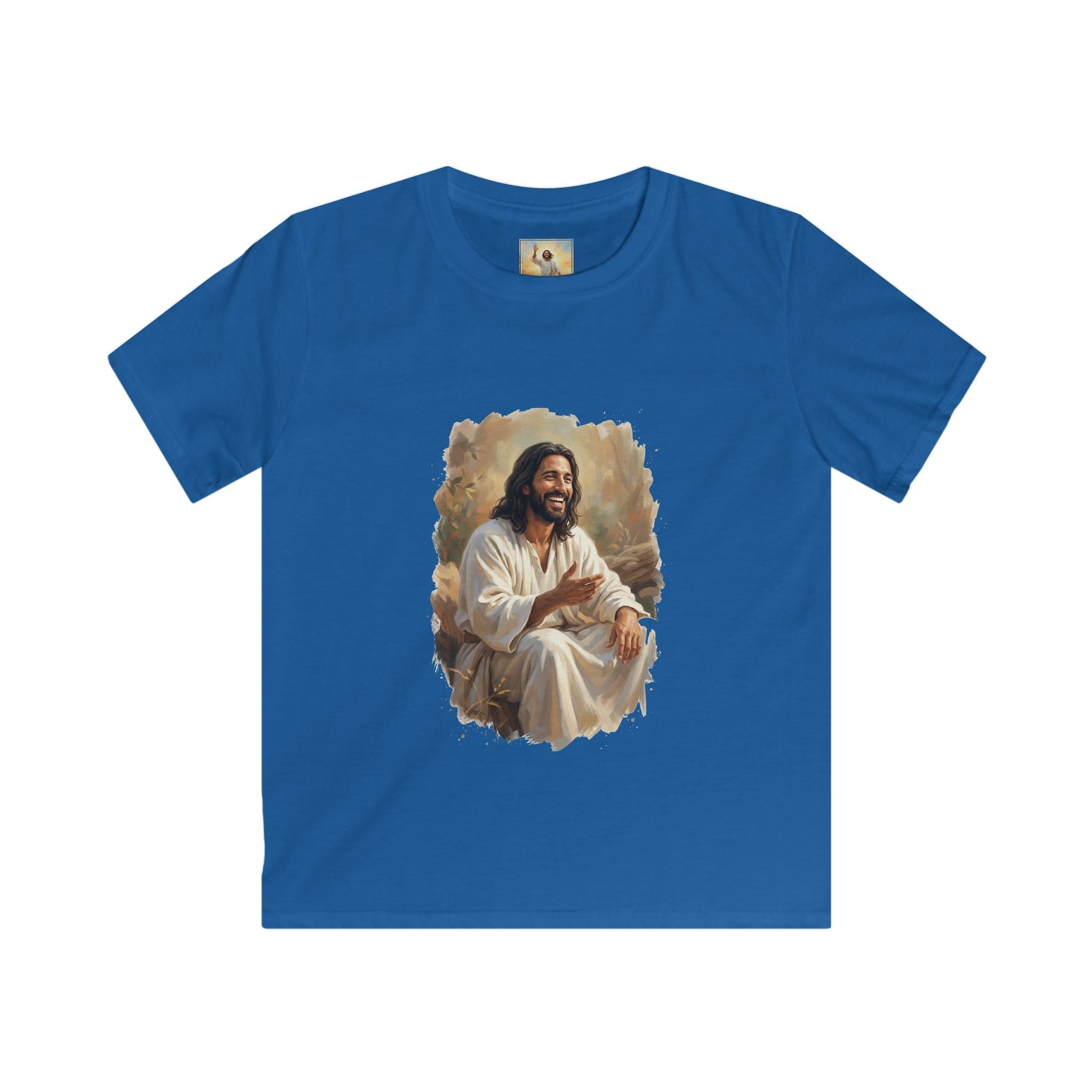 Kids Faith Shirt | Jesus Telling Stories Christian Kids T Shirt | Joyful Jesus