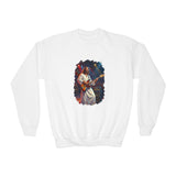 Kids Christian Sweatshirt | Jesus Playing Bass at Concert Kids Crewneck Sweatshirt | Joyful Jesus God Sweatshirt