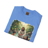 Christian Shirt | Jesus with Baby Otters Funny Christian T Shirt | Joyful Jesus