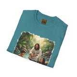 Christian Shirt | Jesus with Baby Otters Funny Christian T Shirt | Joyful Jesus
