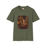 Christmas Eve Jesus Shirt | Jesus by the Fire with Sleeping Children Christian Tee | Joyful Jesus