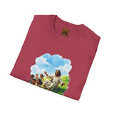 Jesus Easter Egg Roll Shirt, Kids and Jesus Spring Art, Christian Family Tee
