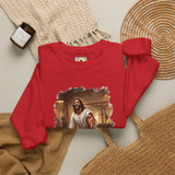 Funny Jesus Sweatshirt | Jesus Lifting Weights Christian Crewneck Sweatshirt | Faith Apparel