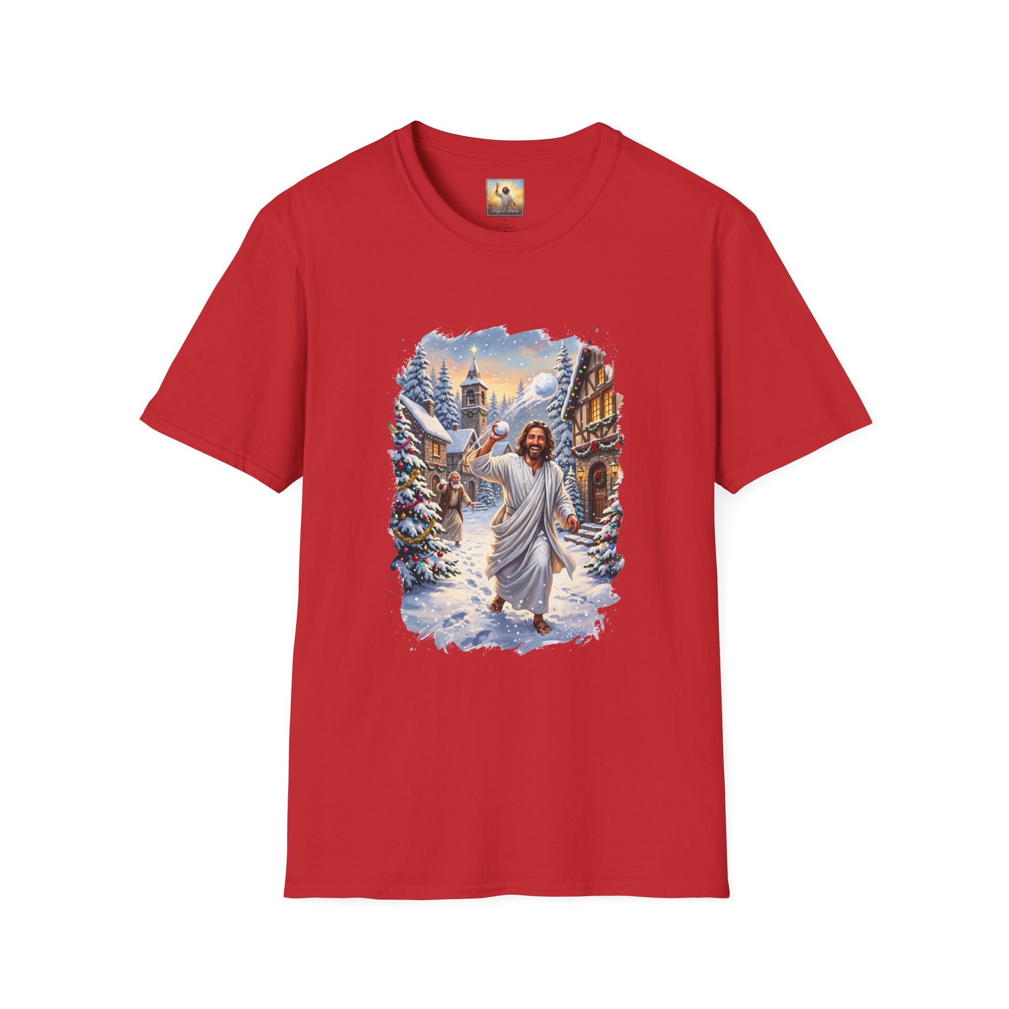 Jesus Snowball Fight Shirt | Funny Christian Christmas T Shirt | Joyful Jesus