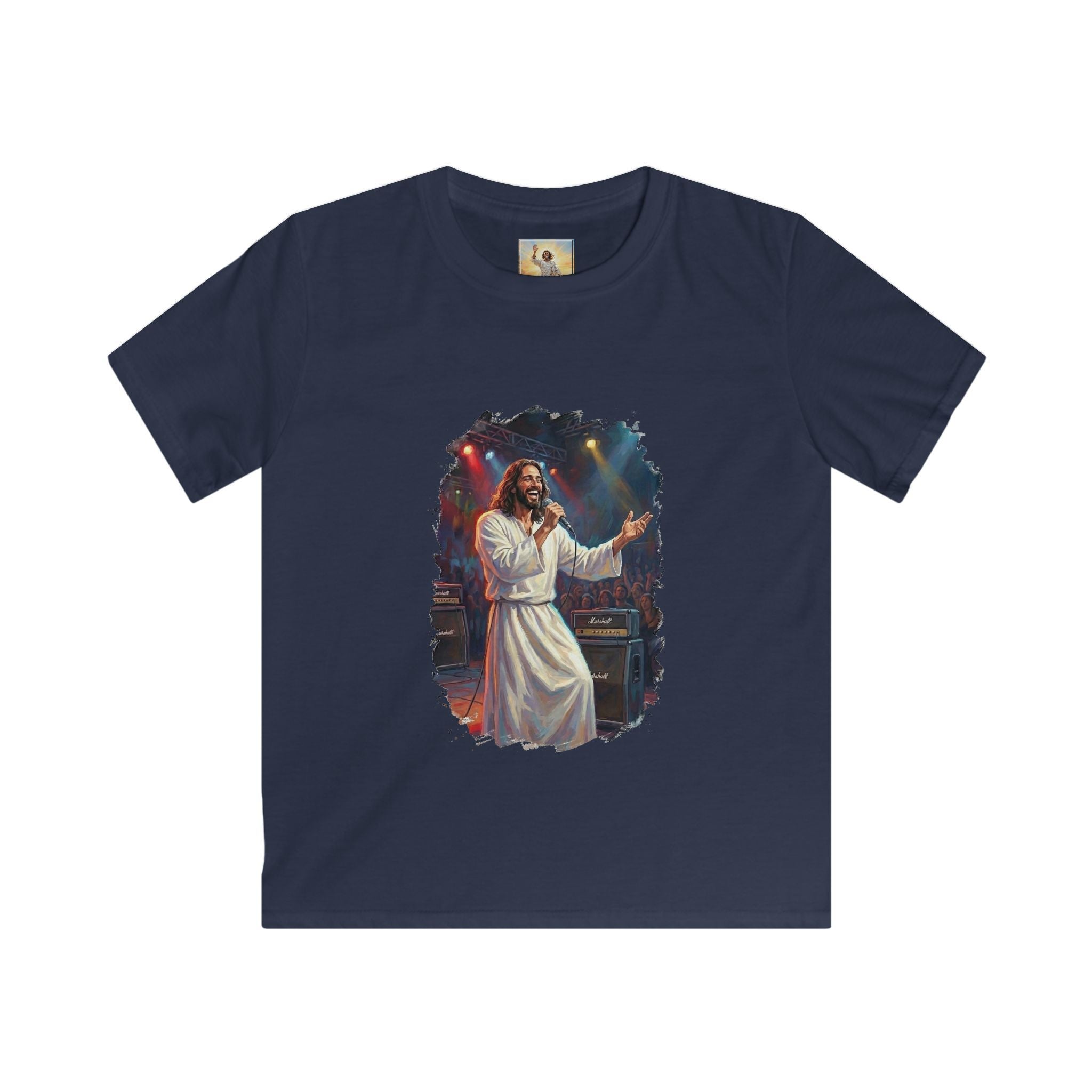 Kids Jesus Shirt | Jesus Singing at a Concert Christian Kids T Shirt | Joyful Jesus