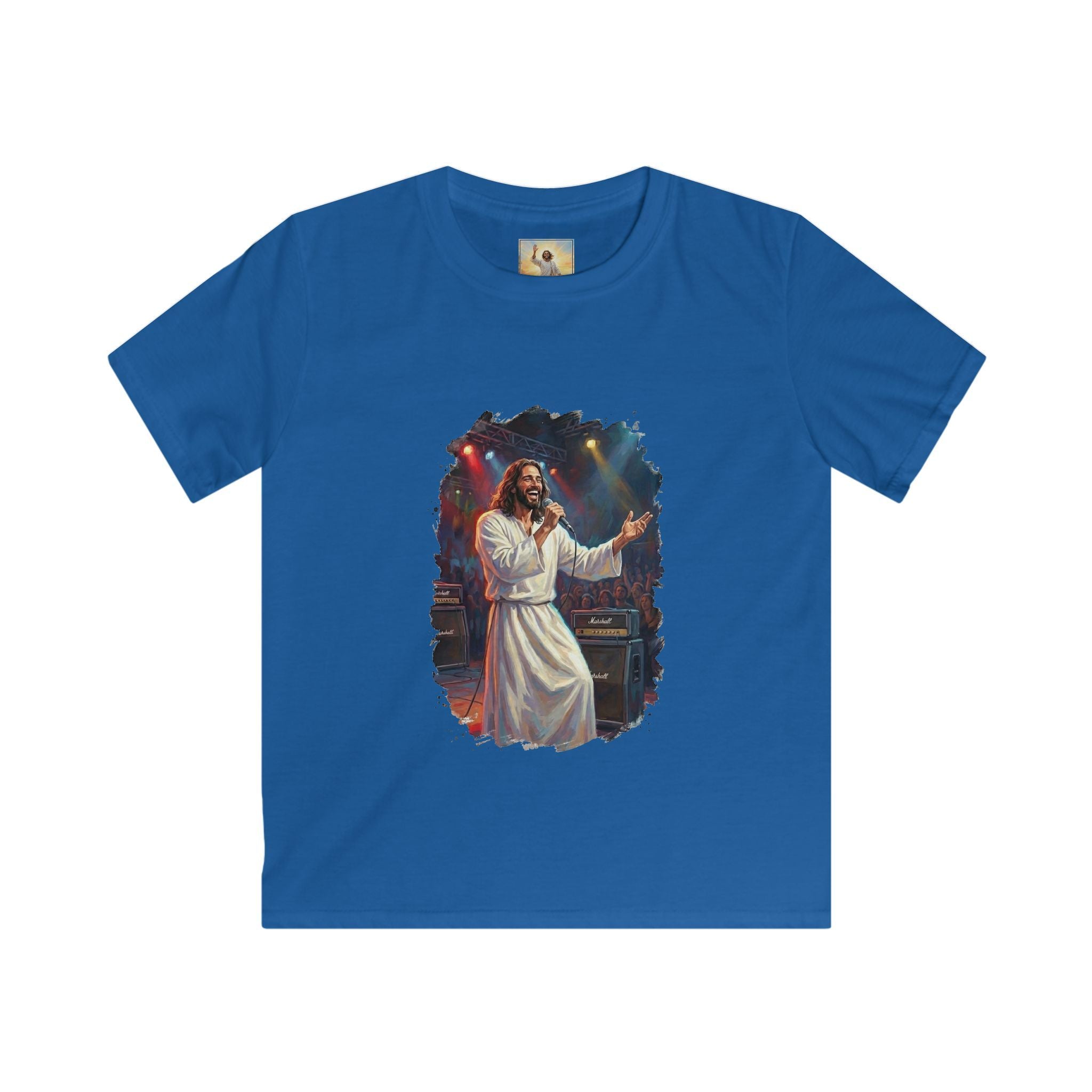 Kids Jesus Shirt | Jesus Singing at a Concert Christian Kids T Shirt | Joyful Jesus