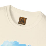 Jesus Mowing Lawn T-Shirt | Jesus with Lawn Mower, Religious Humorous Tee