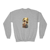 Kids Christian Sweatshirt | Jesus Playing Chess Funny Jesus Kids Crewneck Sweatshirt | Joyful Jesus