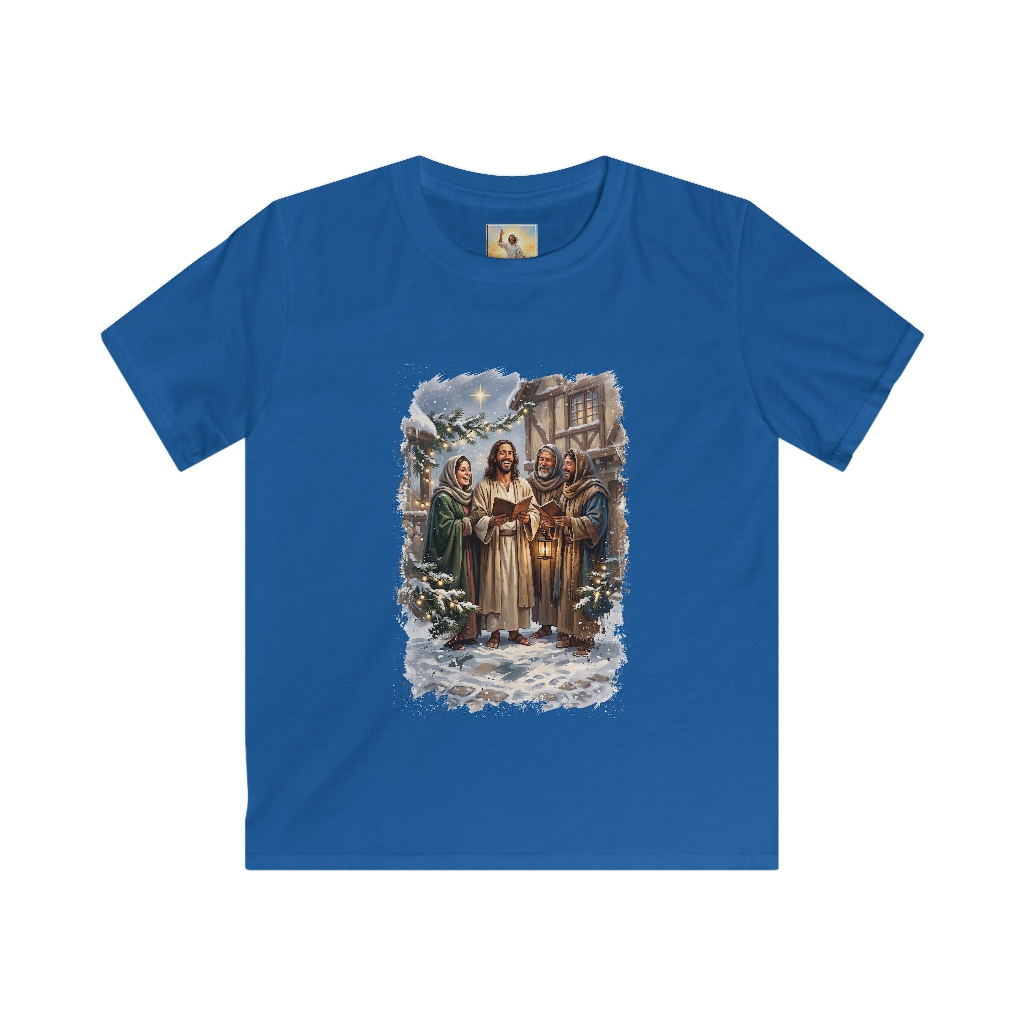 Kids Jesus Caroling Shirt | Jesus Singing Christmas Carols Christian Christmas Kids T Shirt | Joyful Jesus