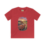 Kids Faith Shirt | Jesus Driving a Truck Christian Apparel Kids T Shirt | Joyful Jesus