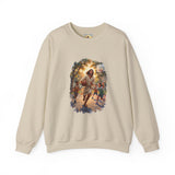Jesus Basketball Sweatshirt | Jesus Playing Basketball with Kids Christian Crewneck Sweatshirt | Joyful Jesus
