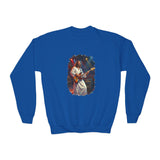 Kids Christian Sweatshirt | Jesus Playing Bass at Concert Kids Crewneck Sweatshirt | Joyful Jesus God Sweatshirt