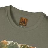 Funny Jesus Shirt | Jesus Playing with Puppies Christian T Shirt | Joyful Jesus