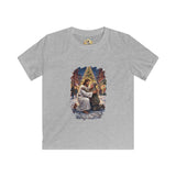 Kids Jesus Hug Shirt | Jesus Embracing a Stranger on Christmas Night Christian Kids T Shirt | Joyful Jesus