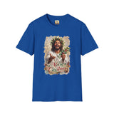 Merry Christmas Jesus Shirt | Laughing Jesus with Holly Christian Christmas T Shirt | Joyful Jesus