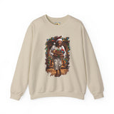 Jesus Santa Hat Sweatshirt | Jesus Down the Chimney with Gifts Funny Christmas Crewneck | Joyful Jesus