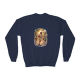 Kids Jesus Basketball Sweatshirt | Jesus Playing Basketball with Kids Christian Kids Crewneck Sweatshirt | Joyful Jesus
