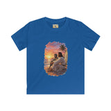 Kids Jesus Shirt | Jesus on the Beach Christian Apparel Kids T Shirt | Joyful Jesus Faith Shirt