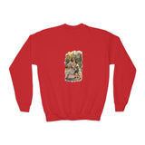 Kids Funny Jesus Sweatshirt | Jesus Playing Basketball Christian Kids Crewneck Sweatshirt | Joyful Jesus