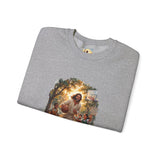 Jesus Basketball Sweatshirt | Jesus Playing Basketball with Kids Christian Crewneck Sweatshirt | Joyful Jesus