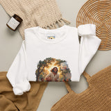 Jesus Basketball Sweatshirt | Jesus Playing Basketball with Kids Christian Crewneck Sweatshirt | Joyful Jesus