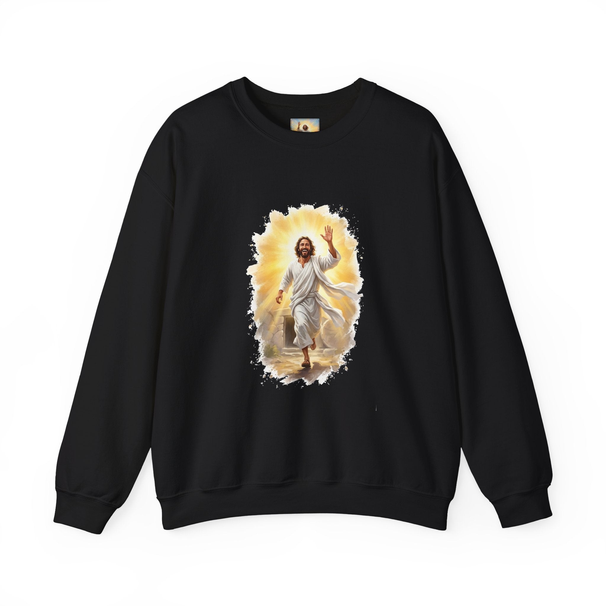 Jesus Sweatshirt | He Is Risen Christian Crewneck Sweatshirt | Joyful Jesus