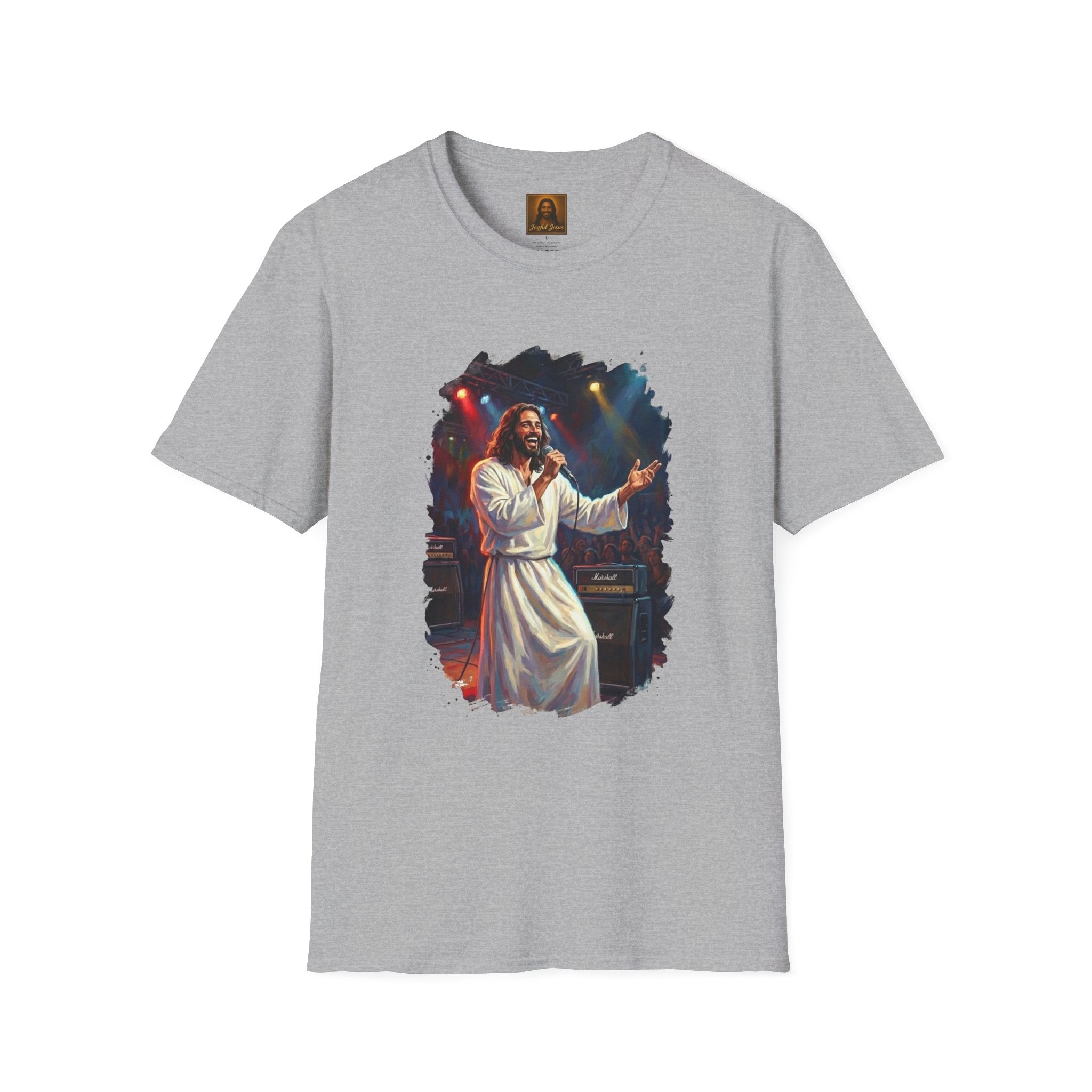 Jesus Shirt | Jesus Singing at a Concert Christian Shirt | Joyful Jesus