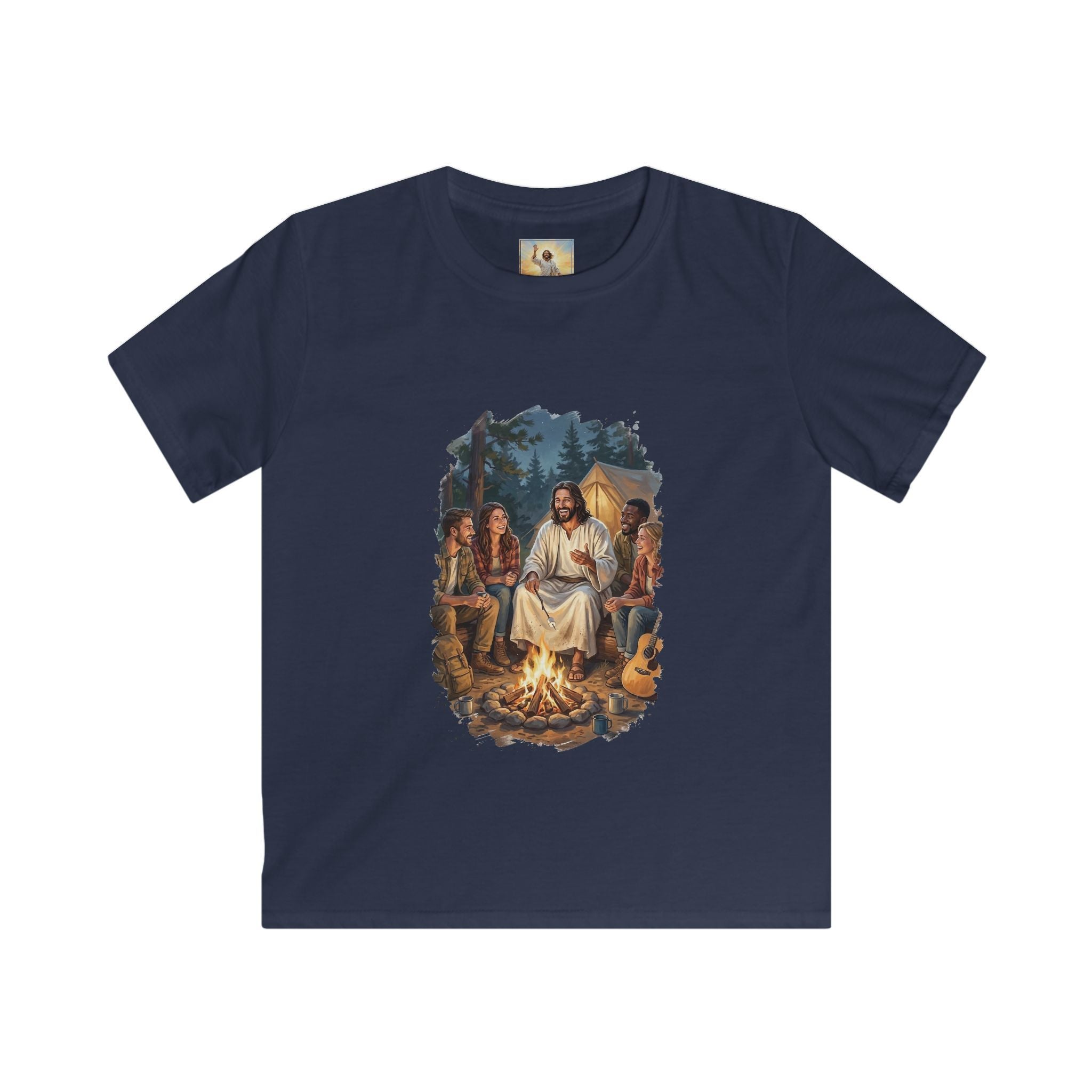 Kids Jesus Shirt | Camping with Jesus Christian Kids T Shirt | Faith Apparel