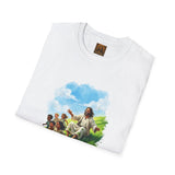 Jesus Easter Egg Roll Shirt, Kids and Jesus Spring Art, Christian Family Tee