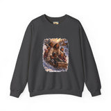 Jesus Christmas Sweatshirt | Sledding with Jesus Christian Christmas Crewneck | Joyful Jesus