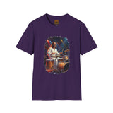 God Shirt | Jesus Playing Drums at Concert Christian T Shirt | Joyful Jesus