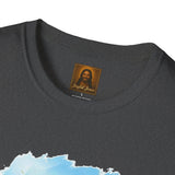 Jesus Mowing Lawn T-Shirt | Jesus with Lawn Mower, Religious Humorous Tee