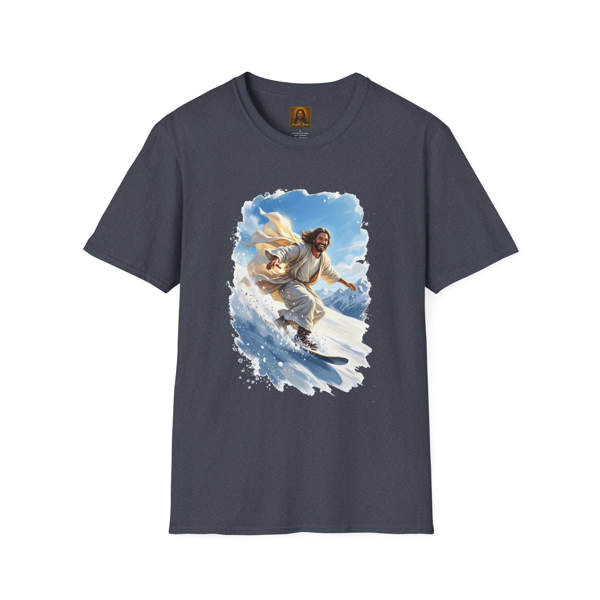 God Shirt | Jesus Snowboarding Christian T Shirt | Joyful Jesus Faith Apparel