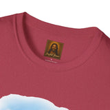 Jesus Painting Easter Eggs Shirt, Joyful Christian Art, Fun Easter Faith Tee