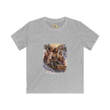 Kids Jesus Christmas Shirt | Sledding with Jesus Christian Christmas Kids T Shirt | Joyful Jesus