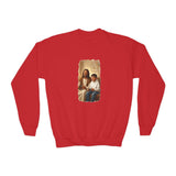 Kids Christian Sweatshirt | Jesus Playing Video Games Funny Jesus Kids Crewneck Sweatshirt | Joyful Jesus