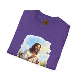 Jesus Painting Easter Eggs Shirt, Joyful Christian Art, Fun Easter Faith Tee