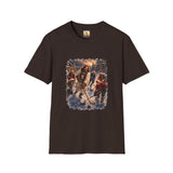 Jesus Hockey Shirt | Jesus Playing Hockey with Kids Christian Christmas T Shirt | Joyful Jesus