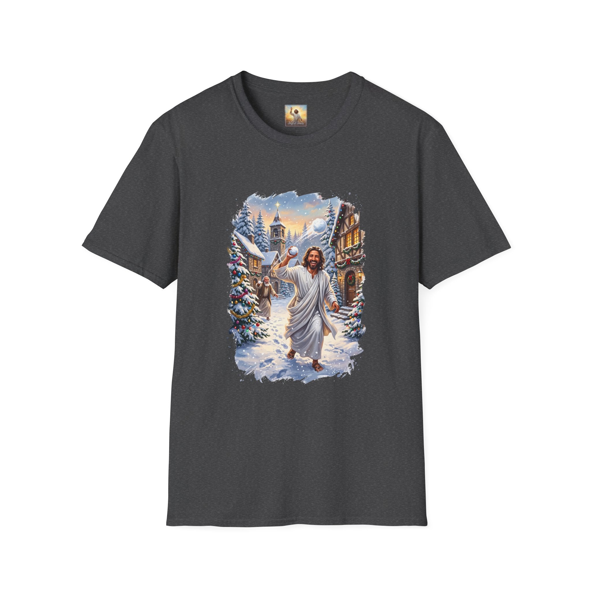 Jesus Snowball Fight Shirt | Funny Christian Christmas T Shirt | Joyful Jesus