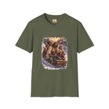 Jesus Christmas Shirt | Sledding with Jesus Christian Christmas T Shirt | Joyful Jesus
